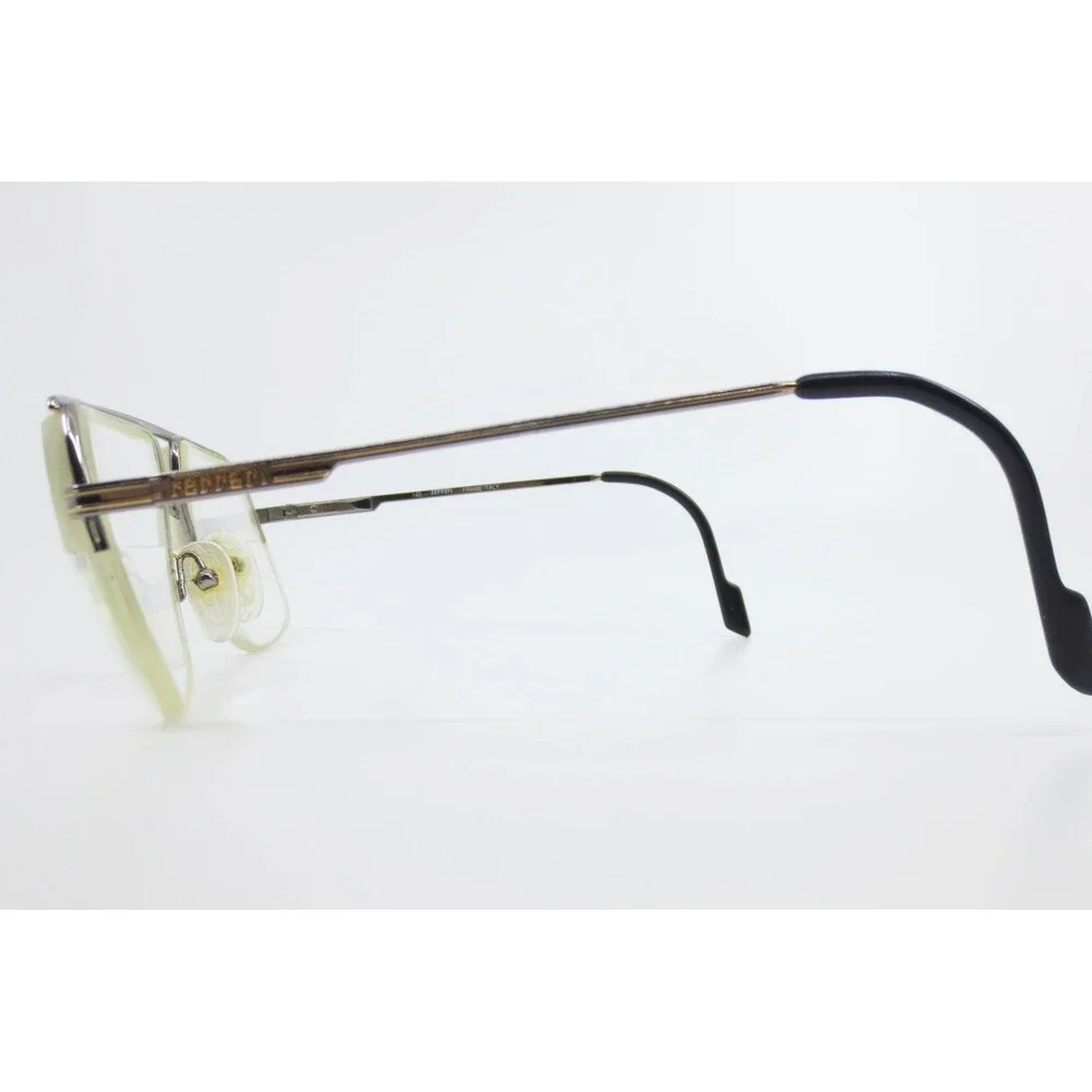 Ferrari Vintage Aviator Eyeglass Frames Gold Silver Italy F65 91L 56-15 140